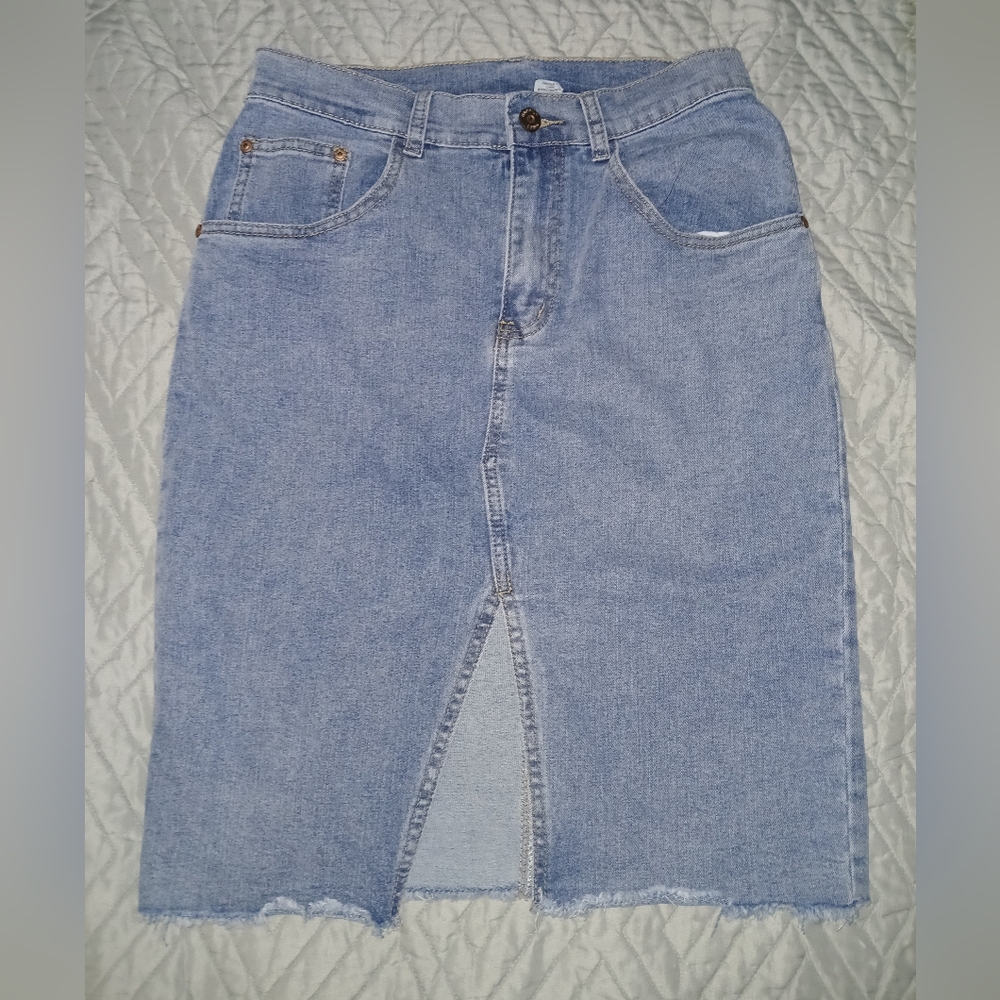 HG Denim Pencil Skirt Sz 5 EUC